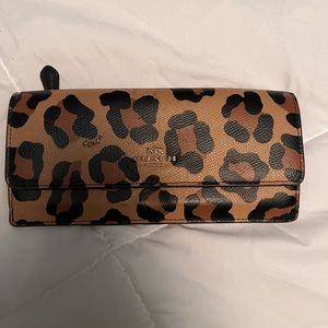 Coach leopard print wallet